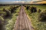 A rail line